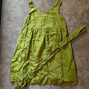 Xl not perfect linen midi mama dress in sage green